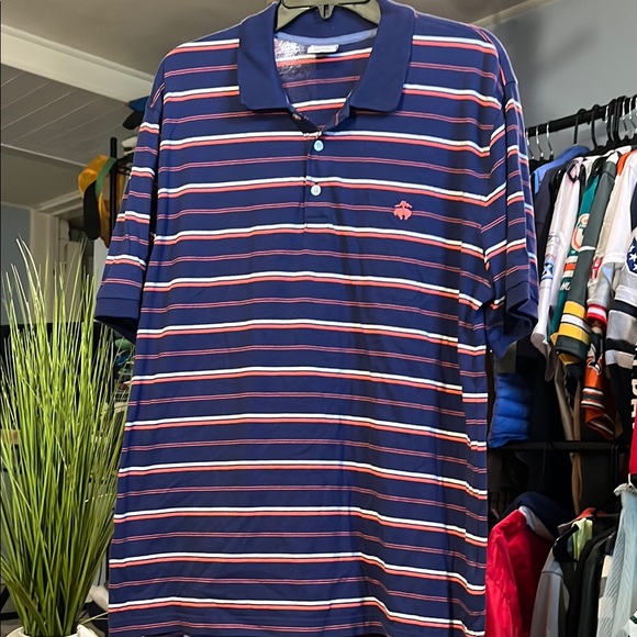 Brooks Brothers Navy Striped Polo Shirt